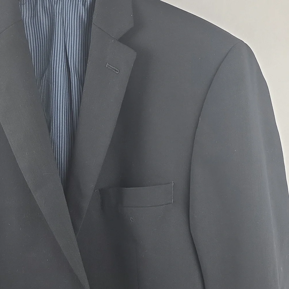 Calvin Klein Black Wool Blend Suit Jacket Sports Coat Size 40R